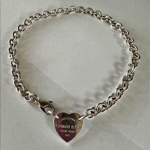 Tiffany & Co Return to Tiffany Heart Tag Chain Link Choker Necklace